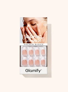 ABNY ICONIC FRENCH GLAMIFY 10 DAY WEAR 24 NAILS COFFIN MEDIUM #NTIF06 - Picture 1 of 5