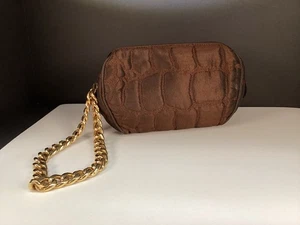 Vintage De Vecchi by Hamilton Hodge Armband, Handgelenktasche, Clutch mit goldfarbener Kette - Bild 1 von 11