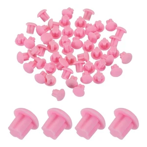 50pcs 3.5mm Prise Casque Jack Prises Couvre Capuchons pour Prise Écouteur, Rose - Photo 1/7