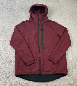 Nike Tech Fleece Full Zip Hoodie Mens XL Burgundy Full Zip High Neck 708095 - Picture 1 of 17