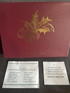 Danbury Mint Gold Plated Christmas Ornaments 2010 Set Of 9 And 2 Extra With Box - Picture 1 of 8