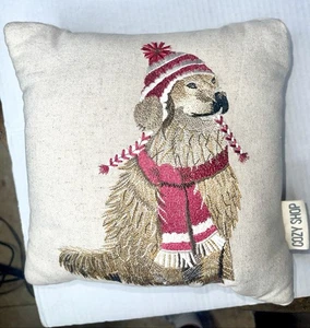 Cuscino decorativo per cane da negozio accogliente in cappello e sciarpa lancio - Foto 1 di 8
