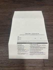 RARE Powerstone 2 Sega Dreamcast Registration Card