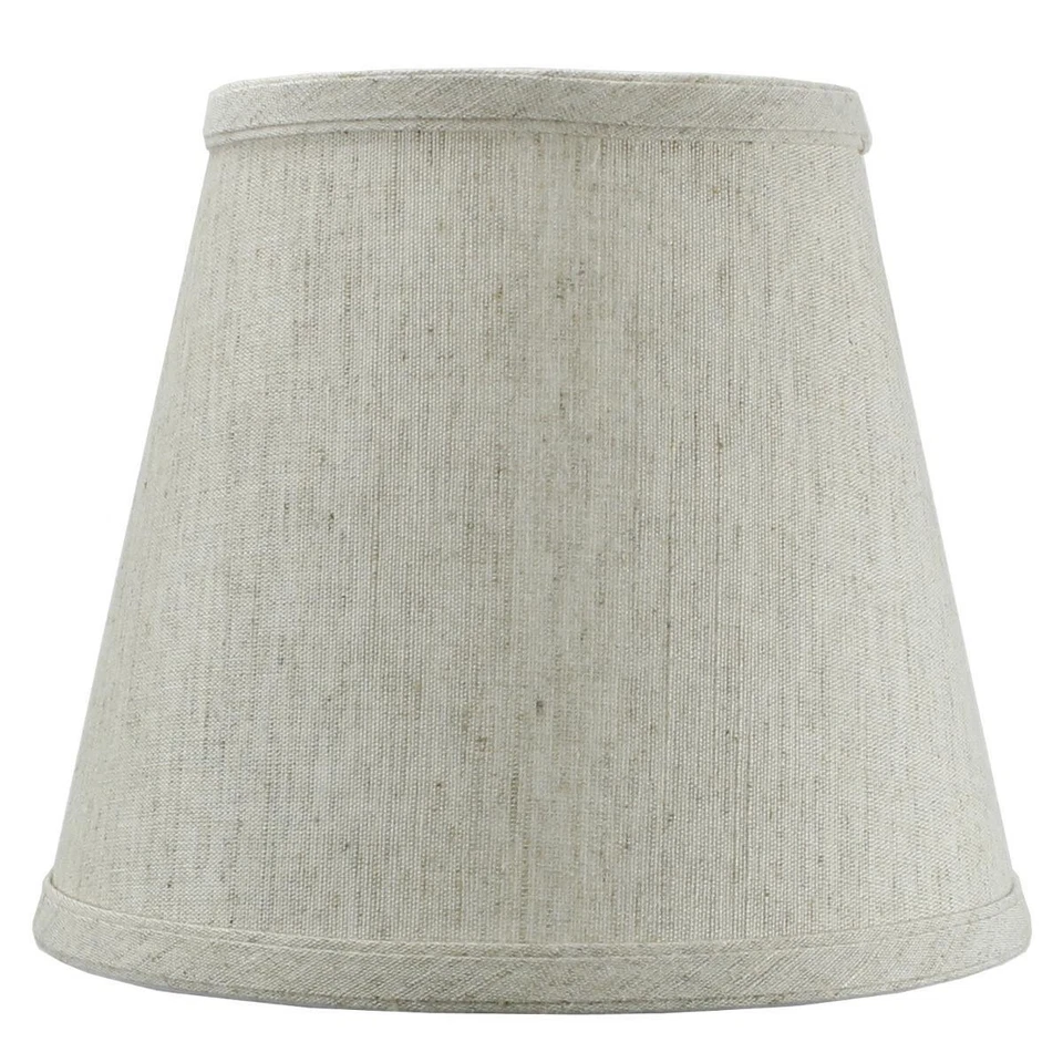 Home Concept 5x8x7 Textured Oatmeal Hard Back Lampshade Clip on 050807EHTO
