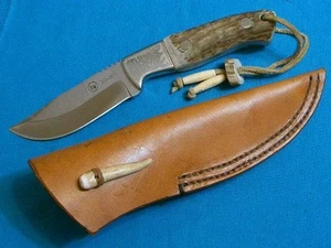 NM RW RON WHEELER KANSAS CITY MO CUCHILLO DESOLLADOR CAZA CIERVO PERSONALIZADO FUNDA BOWIE - Imagen 1 de 20