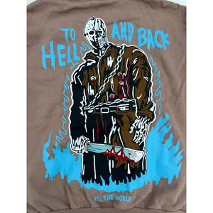 Warren Lotas Hoodie Medium To Hell And Back Jason Graphic Pullover Sweatshirt - Bild 1 von 10