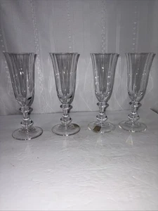 4 Mikasa Kristall Französische Landschaft Champagnerflöte (7 5/8" hoch) TOP! - Bild 1 von 4