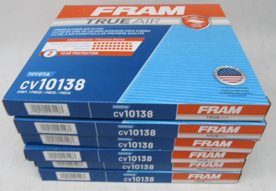 Filtro de aire de cabina 6X FRAM CV10138 TrueAir Hepa ~ se adapta a Toyota Lexus ~ ENVÍO RÁPIDO Foto 1 de 4