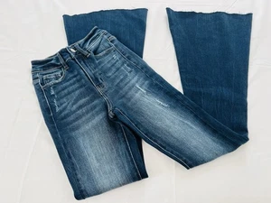 Kancan Signature Ultra High Rise Super Flare Blue Stretch Denim Jeans Gr. 22 - Bild 1 von 13