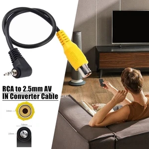 Buchse Cinch auf 2,5 mm AV IN Kabel passend Auto DVR Rückansicht Parken Kamera Adapter ☆ - Bild 1 von 13