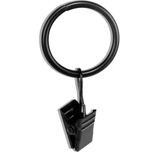 40 PCS Black Clip Rings for Curtain Panels, This Drapery Curtain Clip Rings A... - Picture 1 of 5