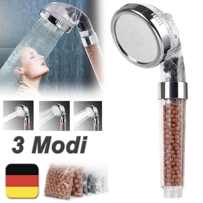 Hochdruck Turbo Duschkopf Handbrause Wassersparende Duschbrause Badezimmer 3Modi - Bild 1 von 4
