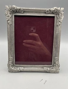 ELIAS Frame Sterling Silver & Pewter 1990 Ornate Patterned VINTAGE RARE Made USA - Picture 1 of 16