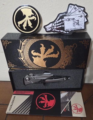 Microtech Socom Bravo T/E Bronze Titanium 261-9 CFTI manual pocket knife #3079 - Image 1 of 4