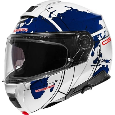Schuberth C5 Klapphelm Globe Blue Motorradhelm Sonnenblende - Bild 1 von 4