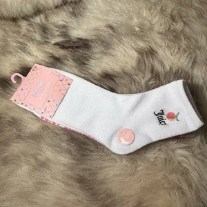 NWT Juicy Couture Pack Of 5 Pr. Shortie Crew Socks -Shoe Sz 4-10 - Sweet Peaches - Picture 1 of 5