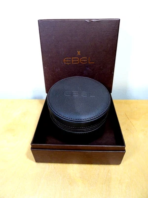 EBEL Watch Box and Round Zippered Display Travel Case w Insert - Image 1 of 4