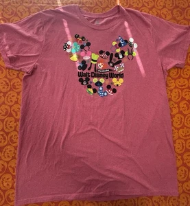Disney World Resort Oberteil Large Damen XXL T-Shirt Mützen Ohren Grafik Kurzarm - Bild 1 von 4