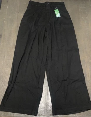 Pantalones negros Willit para mujer nuevos con etiquetas pierna acampanada cintura elástica lino - talla M (28x28) Foto 1 de 4