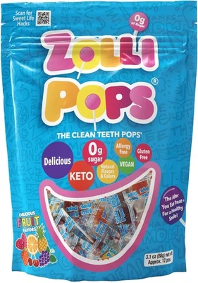 Zollipops Clean Teeth Lollipops - AntiCavity Sugar Free 3.1 Ounce (Pack of 1)  - Image 1 of 4