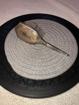 Cepillo de bebé antiguo de plata de ley W.E.B. TMK - ~5 1/2" longitud Foto 1 de 4