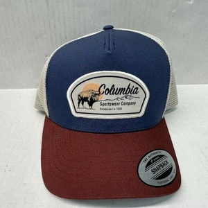 Columbia Snapback Trucker Hat Multi One Size Adjustable Embroidered Mesh Back - Picture 1 of 3