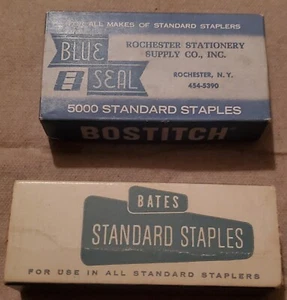 Vintage Heftklammern Lot - Bostitch/Bates Standard Heftklammern - Rochester NY Werbung - Bild 1 von 9