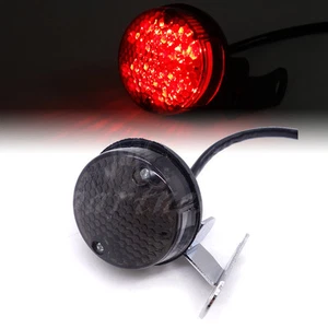 Chrome LED Vintage Tail Brake Rear Running Light Cafe Bobber Cruiser Chopper - Picture 1 of 8