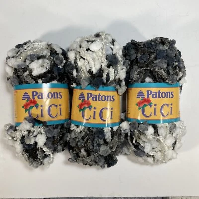 Hilo Patons Ci Ci #64040 Noche estrellada descontinuado 3 madejas Foto 1 de 4