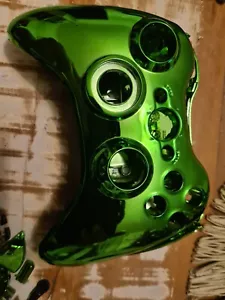 Funda Carcasa Mando Xbox 360 Verde Cromo Personalizada de Repuesto. - Imagen 1 de 5