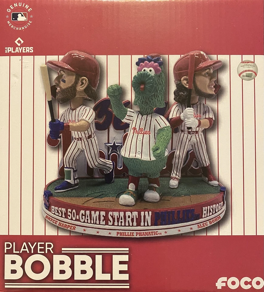 Philadelphia Phillies 2024 Historical 50 Game Start Mini Bobblehead Scene #/72 - Image 1 of 1