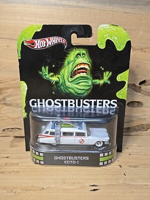 Hot Wheels Ghostbusters Ecto-1 Retro Entertainment 1:64 Real Riders 2012 K114 - Image 1 of 4