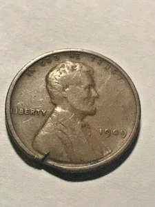 1909-P Lincoln Wheat Cent Mint Error Fine #123tm - Picture 1 of 4