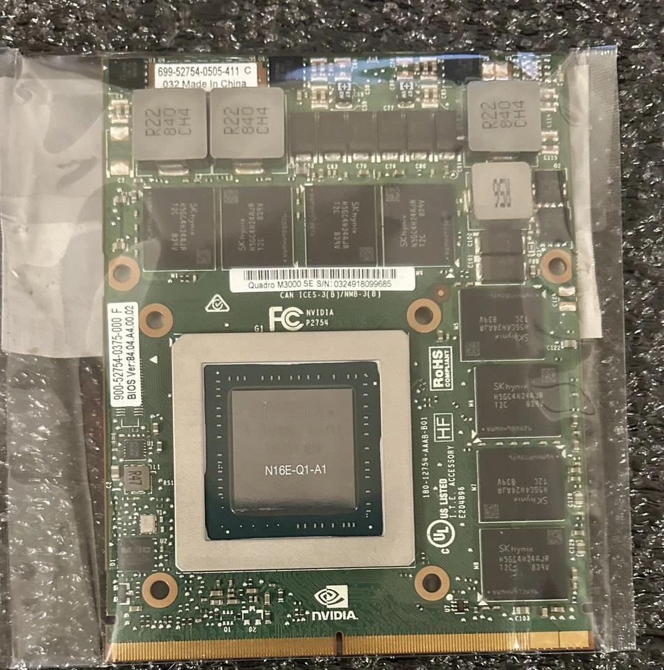 NVIDIA QUADRO M3000 SE 4GB DDR5  Video Card P2754 - Image 1 of 2