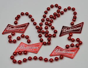 Budweiser USA Halskette Party Kette Perlenkette Partykette rot Logo - Bild 1 von 3