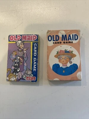 Lot Card Game Old Maid, 1951  by Thinkfun Plus Old Maid by Hoyle 2001 - Image 1 of 4