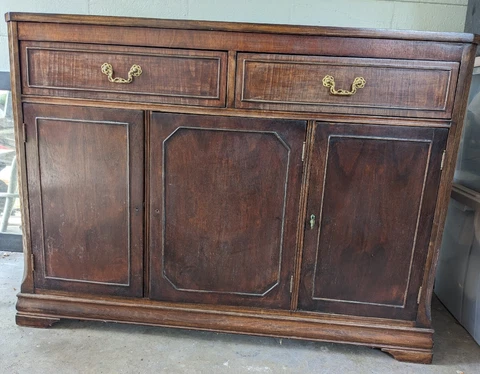 Vtg Mahogany Traditional Regency Duncan Phyfe-Style Buffet Sideboard USHIP Avail Cover