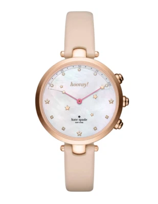 Kate Spade Women's Rose Gold Beige Holland Hybrid Leather Strap Watch F1804 - Image 1 of 2