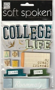 RARE! MAMBI Soft Spoken 3D stickers COLLEGE LIFE Theme 95790 Fast FREE Ship! - Picture 1 of 1