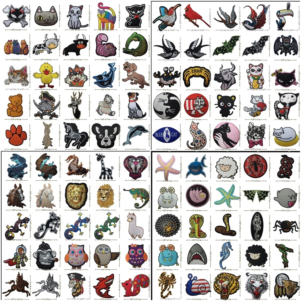 Cute Creature Animal Cartoon Iron on Embroidered Patch DIY Jacket Backpack Cap - Image 1 of 1