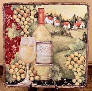 Retired Certified International Susan Winget MERLOT SUNSET 14” Serving Platter - Bild 1 von 6