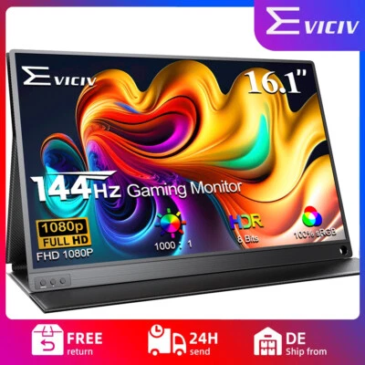 EVICIV 16,1" 144HZ Tragbare Monitor HDMI Typ C VESA Bildschirm Für SAMSUNG DEX A - Bild 1 von 4