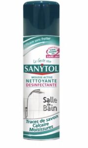 Lot de 2 SANYTOL  MOUSSE ACTIVE  NETTOYANTE SALLE DE BAIN