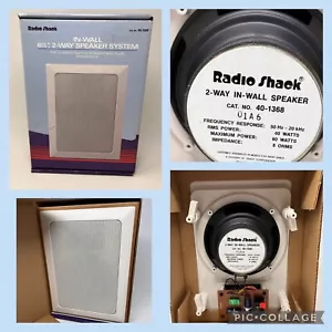 Radio Shack 40-1368 In-Wall Flush Mount 6 1/2" 2-Way Speaker System 80W Max 40W - Picture 1 of 12