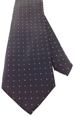 Corbata de seda para hombre borgoña oscura lunares corbata de seda hecha a mano ejecutiva profesional Foto 1 de 4