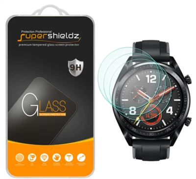 3X Supershieldz Tempered Glass Screen Protector for Huawei Watch GT Active - Image 1 of 4