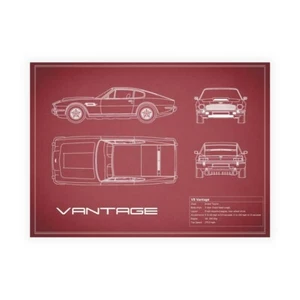 Stampa su Tela su Carta Poster o Quadro Rogan Mark Aston V8 Vantage-Maroon - Imagen 1 de 2