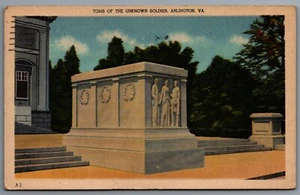Postkarte Arlington Virginia Grab eines unbekannten Soldaten Militärdenkmal Vintage verschickt - Bild 1 von 2