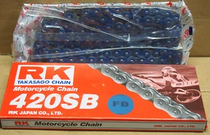 RK Kette 420 SB 130 blau Motorradkette / Antriebskette - Bild 1 von 1