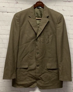 Linea Uomo Blazer Men's Jacket Suit Separate Size 42 Long Brown Wool - Picture 1 of 6